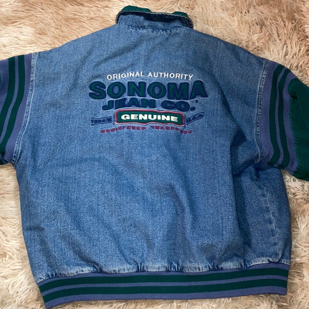 VINTAGE RARE Sonoma denim jacket embroidered